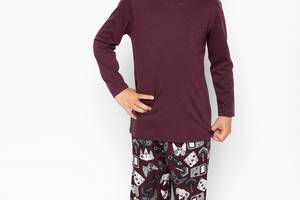 Пижама для мальчика Cyberjammies Jack 6651 8-9 yrs/134 см Бордовый с принтом (5051877392274)