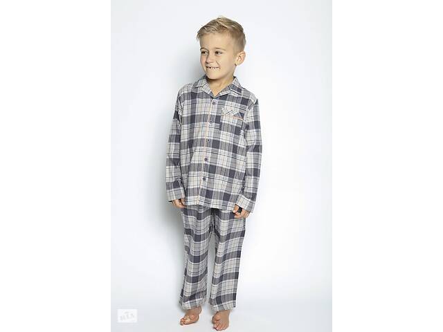 Пижама для мальчика Cyberjammies Thomas 6532 4-5 yrs/110 см Серый в клетку (5051877350250)