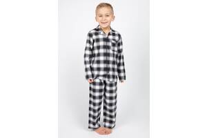 Пижама для мальчика Cyberjammies William 6610 4-5 yrs/110 см Черный в клетку (5051877369610)