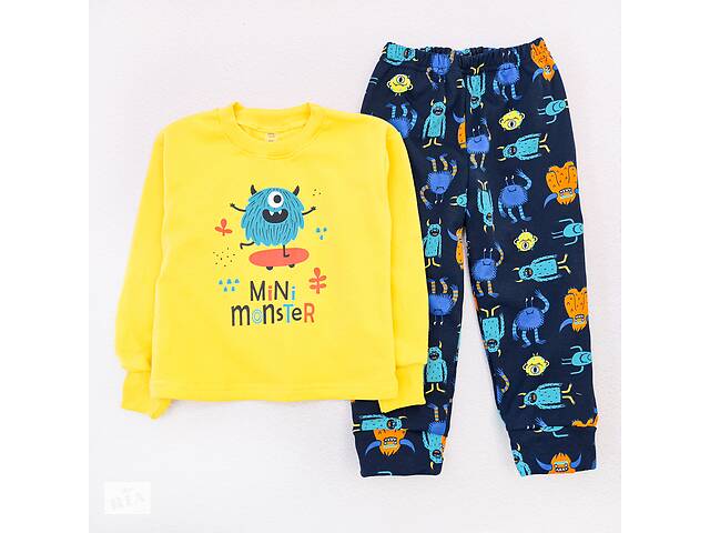 Пижама для мальчика Dexter`s fun monsters 122 см синий желтый (131752469193)