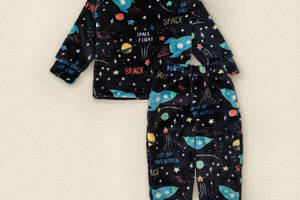 Пижама для мальчика Dexter`s из велсофта space 110 см черный (131517968362)