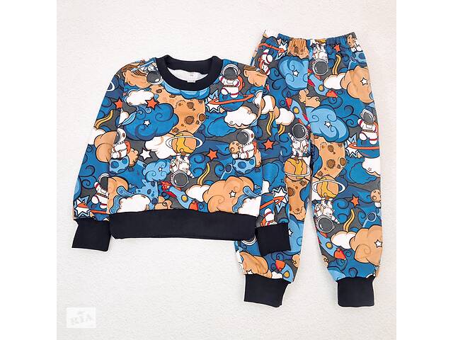Пижама для мальчика футер с начесом Dexter`s astronaut 134 см темно-синий (131737669150)