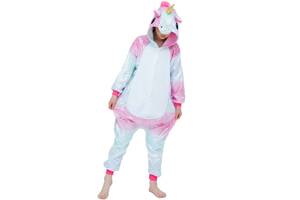 Пижама Кигуруми детская BearWear Единорог Блинки L 125 - 135 см Бело-розовый (K0W1-0136-L)