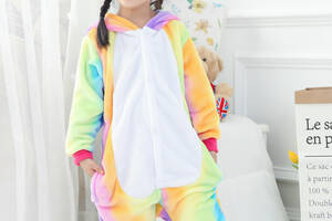 Пижама Кигуруми детская Kigurumba Единорог радуга M - рост 115 - 125 см Разноцветный