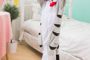 Пижама Кигуруми детская Kigurumba Котик Чи M - рост 115 - 125 см Серый