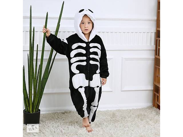 Пижама Кигуруми детская Kigurumba Скелет XS - рост 95 - 105 см Черный (K0W1-0085-XS)