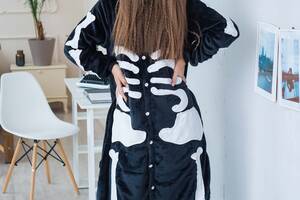 Пижама Кигуруми взрослая BearWear Скелет M 155 - 165 см Черный (K1W1-0076-M)