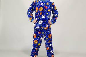 Пижама на мальчика махровая Triko 38 Синий меланж (39660776-2)