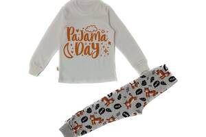 Пижама 'Pajama day' интерлок молочно-серая Лио 104 (4841392)