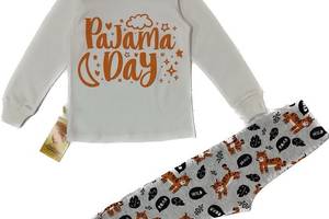 Пижама 'Pajama day' интерлок молочно-серая Лио 86 (4841392)