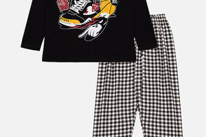 Пижама с длинным рукавом для мальчика 122 черный Vitmo ЦБ-00212662
