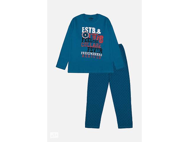 Пижама с длинным рукавом для мальчика 122 синий Vitmo ЦБ-00212674