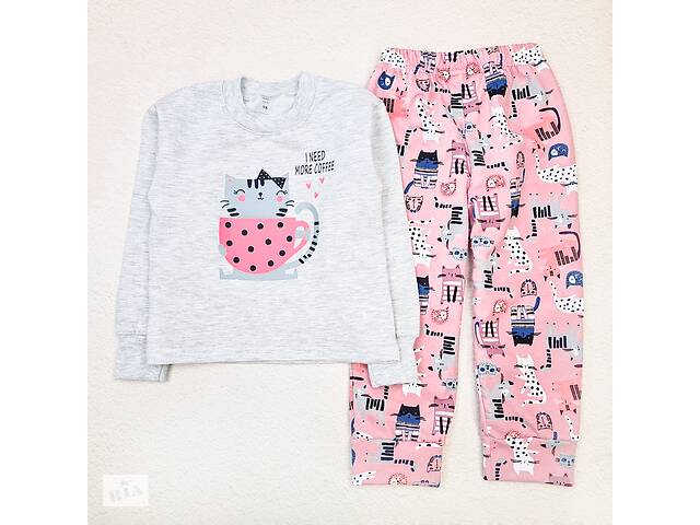 Пижама с принтом для девочки Dexter`s kittens 110 см розовый серый (131748369185)