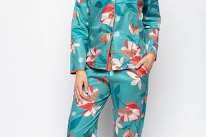Пижама женская Cyberjammies Coco 9570-9571 12/M Зеленый с цветочным принтом (5051877440937)