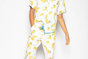 Пижама женская Cyberjammies Phoebe 4816-4817 16 XL Молочный с лимонным принтом (5051877340817)