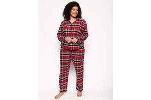 Пижама женская Cyberjammies Windsor 9443-9444 22/4XL Красный в клетку (5051877423992)