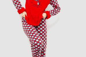 Пижама женская махра красный 214R0162 Ager L