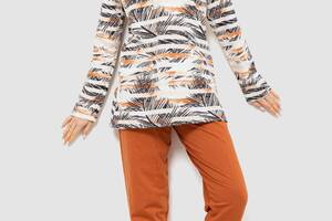 Пижама женская утепленная молочно-коричневый 219R004 Ager XL