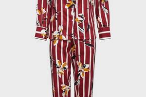 Пижамный комплект Fable & Eve Marylebone 1596 14/L Полосатый с цветочным принтом (5051877375345)