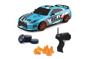 Радиоуправляемая дрифтовая машинка на Аккумуляторе с LED Подсветкой RC Race Nissan GT-R 4WD 18.5 см (761)