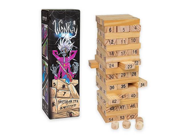 Развлекательная игра 'Wonky' Strateg 30358 деревянная на украинском языке