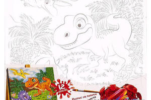 Розпис на полотні 'Canvas Painting' Динозаври PX-07-02 31х31см