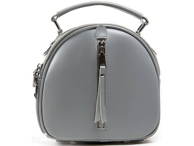 Рюкзак сумка женский Alex Rai кожаный 4 л серый