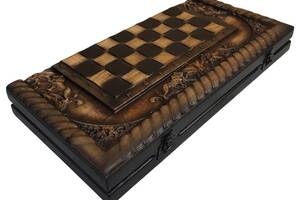 Шахматы деревянные ручной работы Арбуз 58*28*7 см 191100
