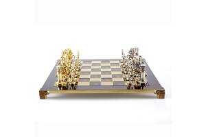 Шахматы 'Manopoulos' Греко-римские, латунь, деревянный футляр, цвет доски красный, размер 44х44см (S11RED)