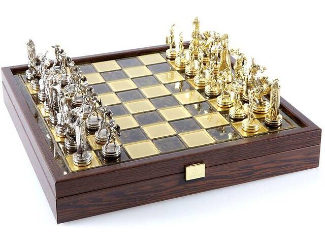 Шахматы в деревянном футляре Manopoulos Греческая мифология
