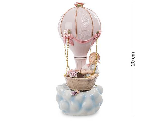 Статуэтка музыкальная Pavone Девочка на воздушном шаре 20 см 1106058
