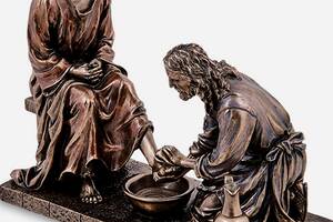 Статуэтка религиозная Veronese Иисус с учеником 21 см 1907279 бронзовое покрытие Купи уже сегодня!