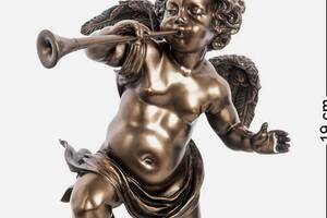 Статуэтка Veronese Ангел с трубой 19 см 1906300 бронзовое покрытие Купи уже сегодня!