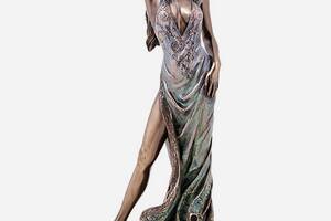 Статуэтка Veronese Девушка в длинном платье 29х12 см 1907287 бронзовое напыление полистоуна Купи уже сегодня!