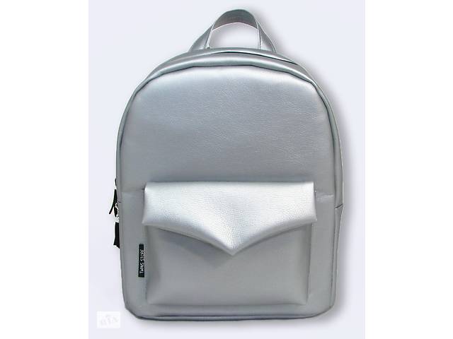 Стильный рюкзак из эко-кожи TwinsStore, Р35 серебристый