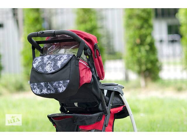 Сумка для детской коляски Baby Breeze 0355 с водоотталкивающей пропиткой дизайн черная