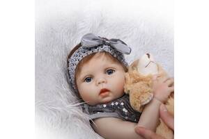 Силиконовая коллекционная кукла Reborn Doll девочка Эмма высота 55 см (175)