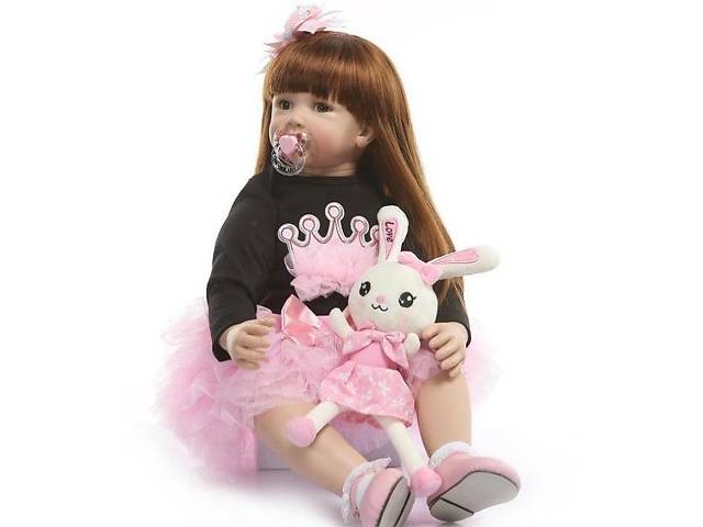 Силиконовая коллекционная кукла Reborn Doll девочка Карина 60 см (172)