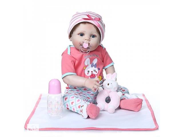 Силиконовая коллекционная кукла Reborn Doll девочка Нана виниловая кукла высота 55 см (355)