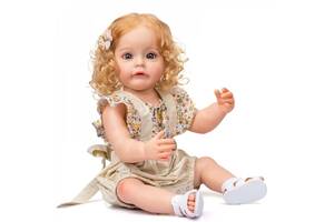 Силиконовая коллекционная кукла Reborn Doll Рокси Виниловая Высота 55 см (622)