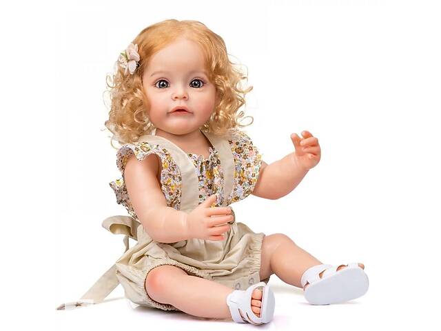 Силиконовая коллекционная кукла Reborn Doll Рокси Виниловая Высота 55 см (622)