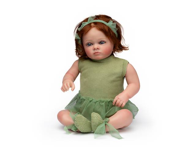 Силиконовая Коллекционная Кукла Реборн Reborn Девочка Мэгги (Виниловая Кукла) Reborn Doll Высота 60 см (742)