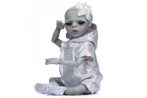 Силиконовая коллекционная кукла Инопланетянин Reborn Doll Девочка Миральдина Высота 35 См (541)