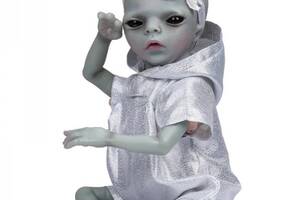 Силиконовая коллекционная кукла Инопланетянин Reborn Doll Девочка Миральдина Высота 35 См (541)