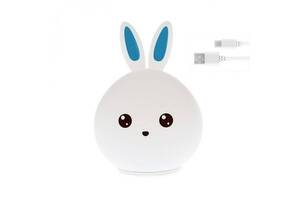 Силиконовый детский ночник Зайчик Dream Light - Bunny аккумуляторный, LED RGB 7 режимов свечения, мягкий светильник и...