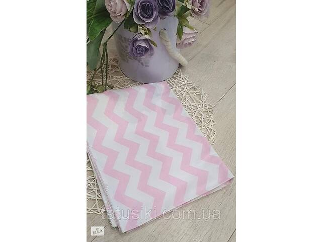 Ситцевая пеленка 100×80 'Розовый зигзаг'