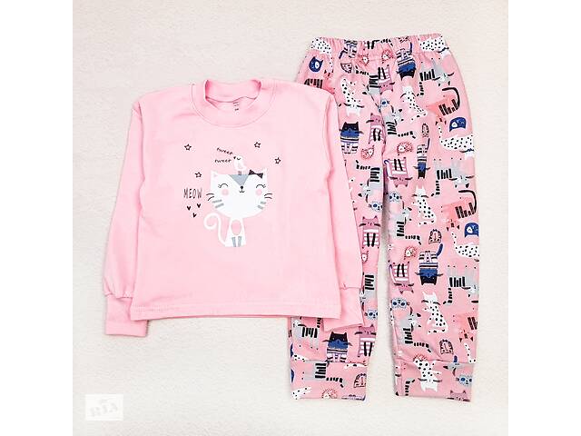Теплая пижама для девочки Dexter`s kittens 134 см розовый (131748069184)