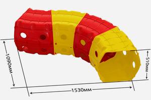 Тоннель игровой пластиковый 4 секции красно-желтый 01471/2 Долони Купи уже сегодня!
