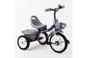 Трехколесный детский велосипед Best Trike Звоночек 2 корзины Violet and grey (102416)