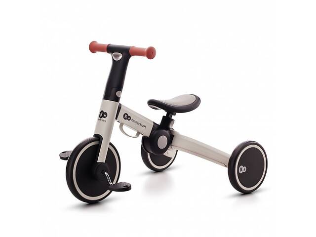 Трехколесный велосипед беговел 3в1 KiderKraft 4TRIKE Silver Grey